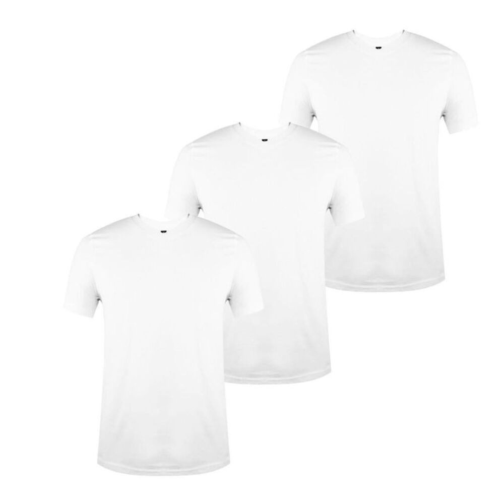 Donnay Mens Cotton Blend T-Shirt (Pack of 3) / White